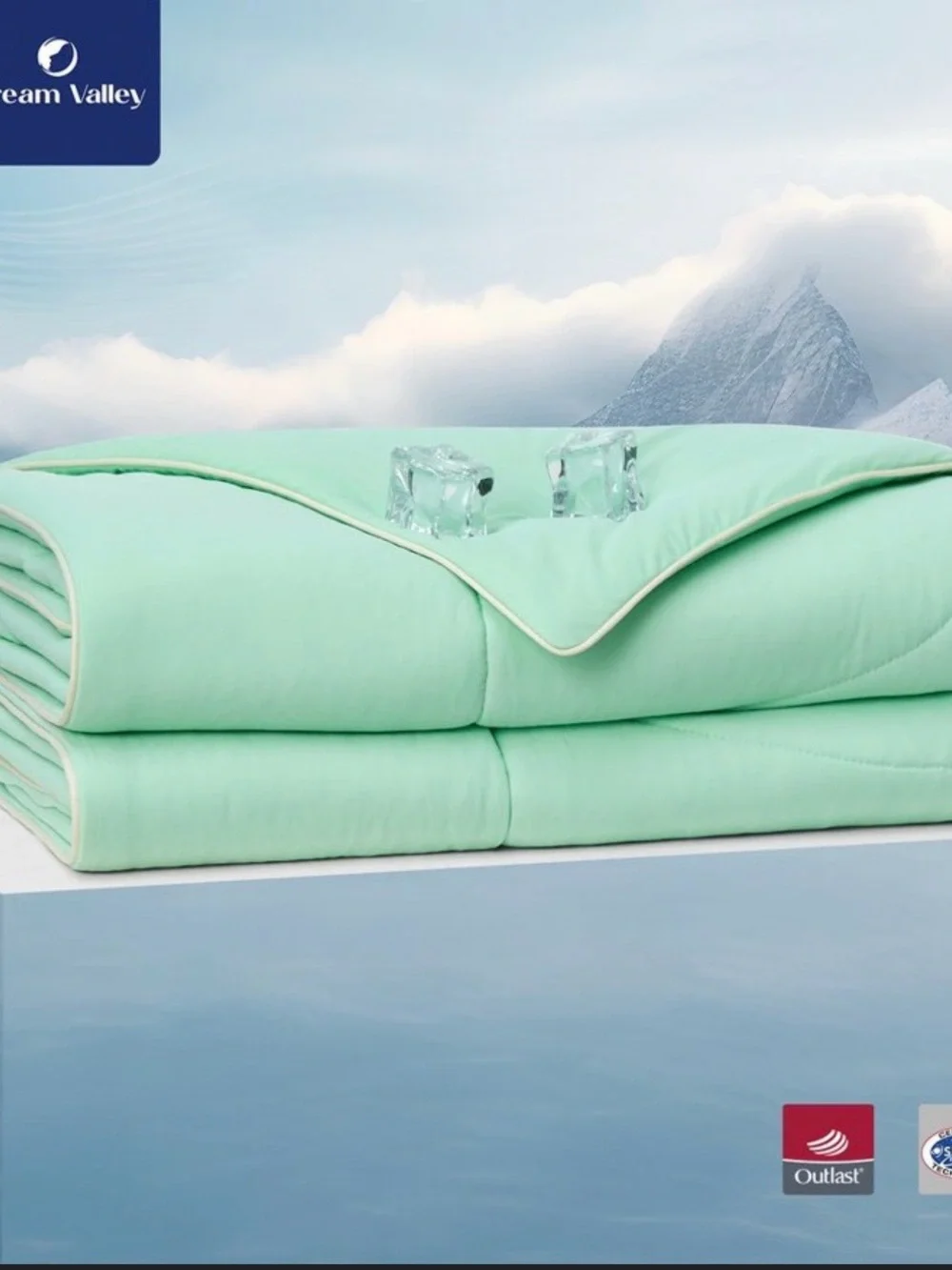 DreamValley cooling breathable and lightweight comforter, Mint Macaron